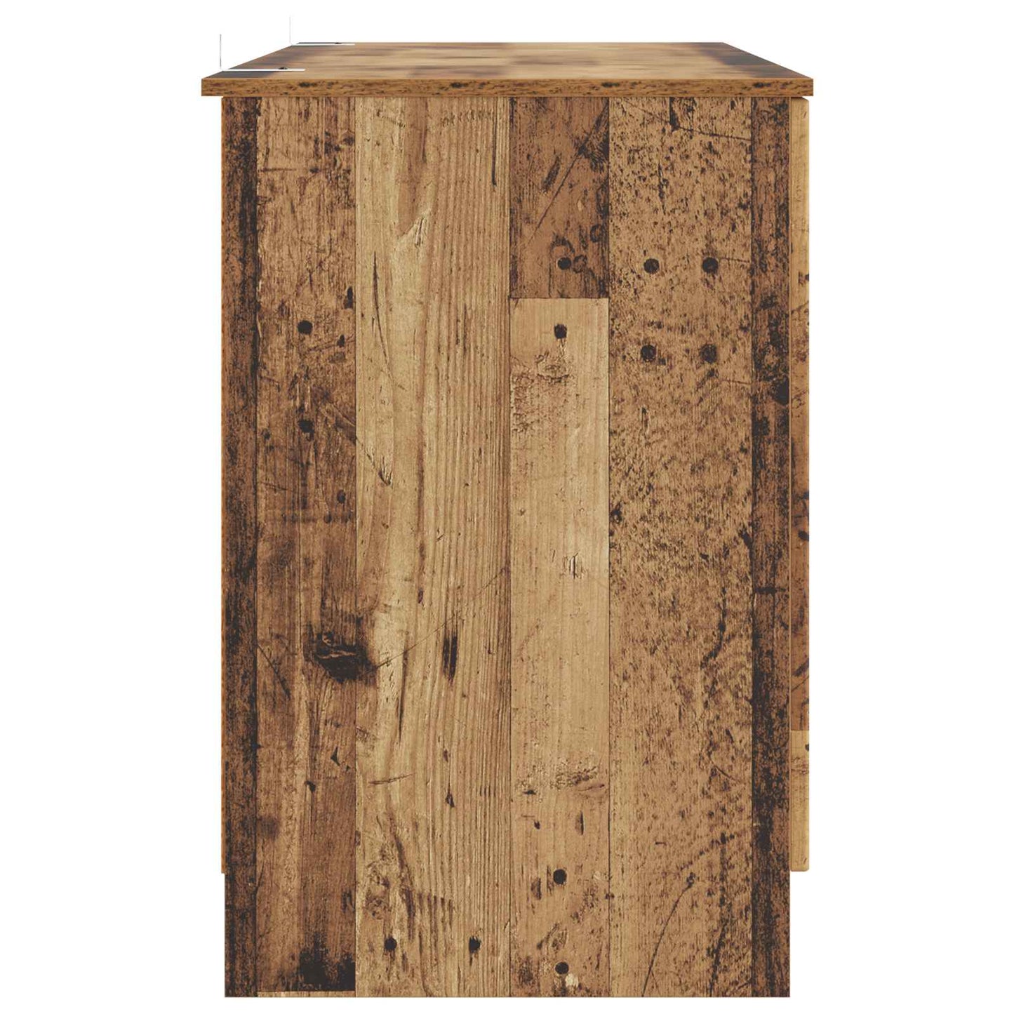 Bureau met plank Oud hout 142,5 x 50 x 75 cm Bewerkt hout