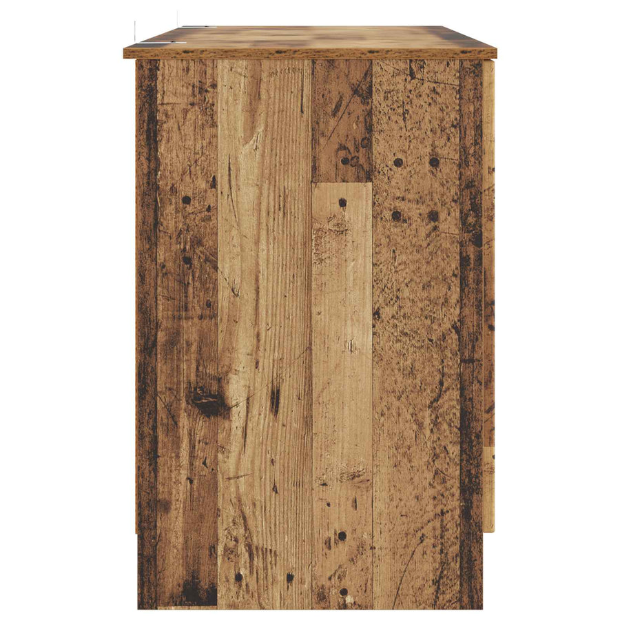 Bureau met plank Oud hout 142,5 x 50 x 75 cm Bewerkt hout