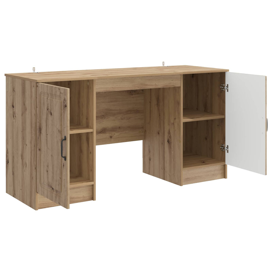 Bureau Artisanaal eiken 142,5 x 50 x 75 cm Bewerkt hout