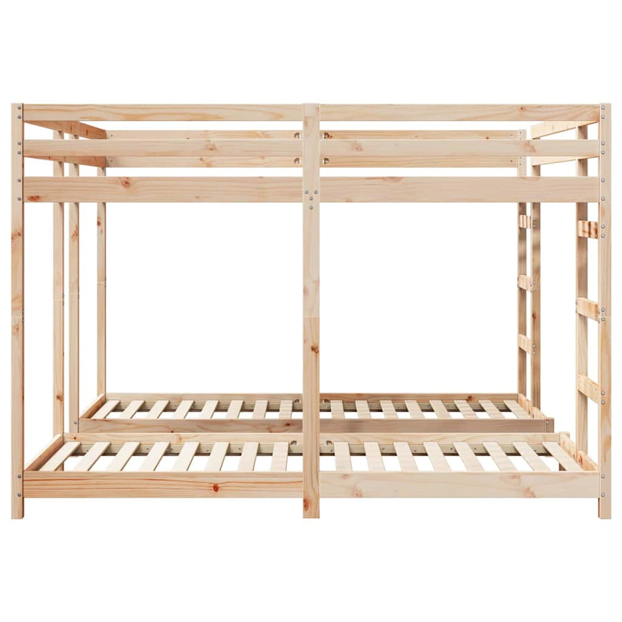 Drie-hoog Bunk Bed Frame Naturel 80 / 200 x 200 cm