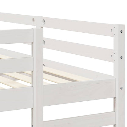 Drie-hoog Bunk Bed Frame Wit 200 x 200 cm Massief grenenhout