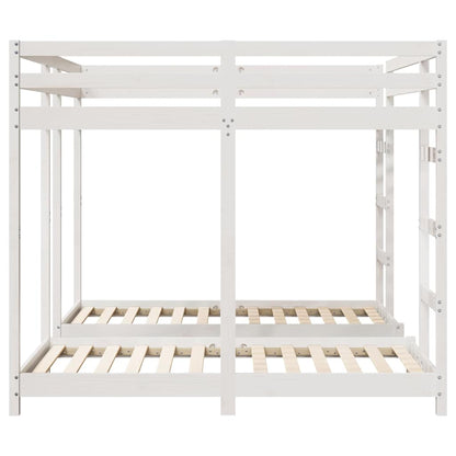 Drie-hoog Bunk Bed Frame Wit 160 x 200 cm Massief grenenhout