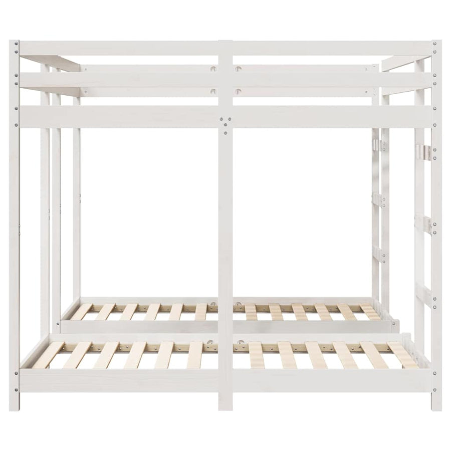 Drie-hoog Bunk Bed Frame Wit 160 x 200 cm Massief grenenhout