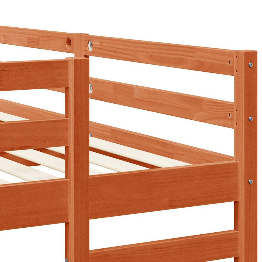 Drie-hoog Bunk Bed Frame Wasbruin 160 x 200 cm