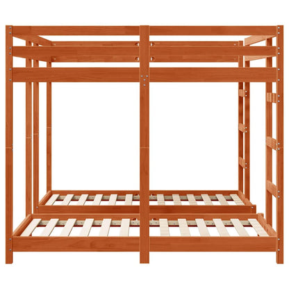 Drie-hoog Bunk Bed Frame Wasbruin 160 x 200 cm