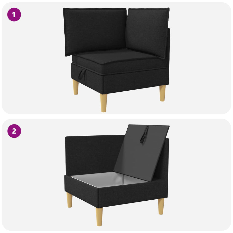 Opslagottoman Zwart