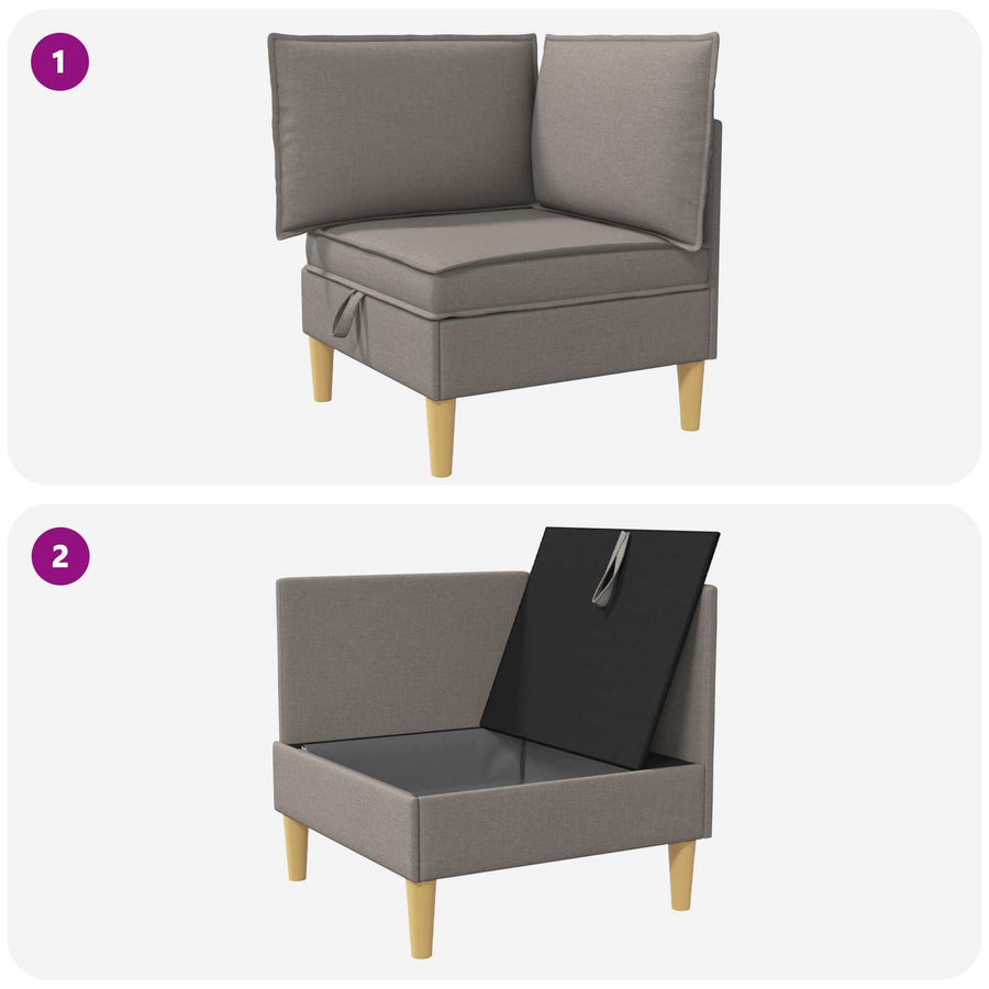 Opslagottoman Taupe