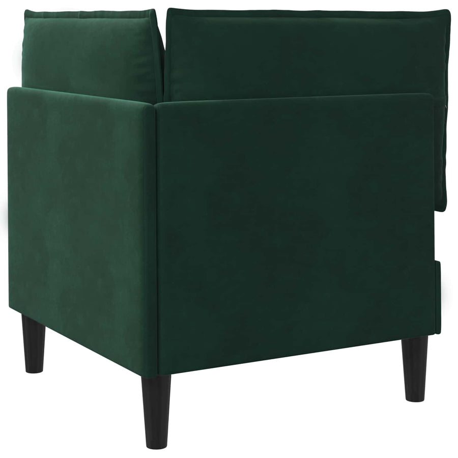 Bank met opslag Donkergroen Fluweel