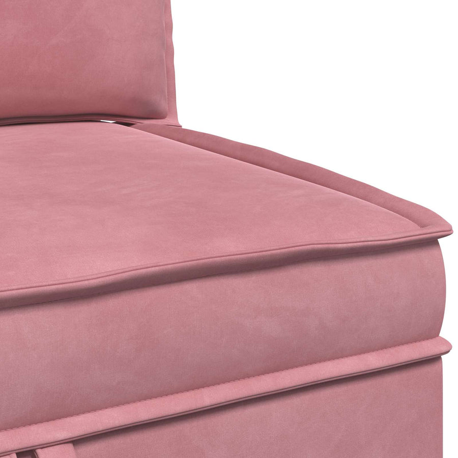 Bank met opslag Roze Fluweel