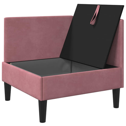 Bank met opslag Roze Fluweel