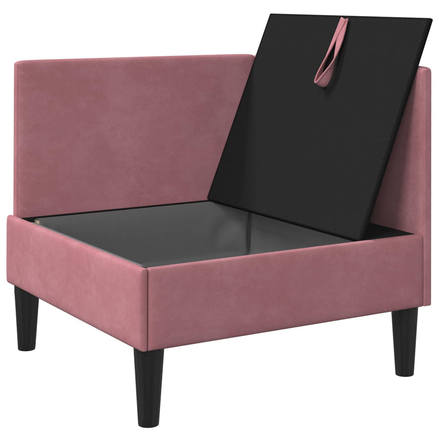 Bank met opslag Roze Fluweel