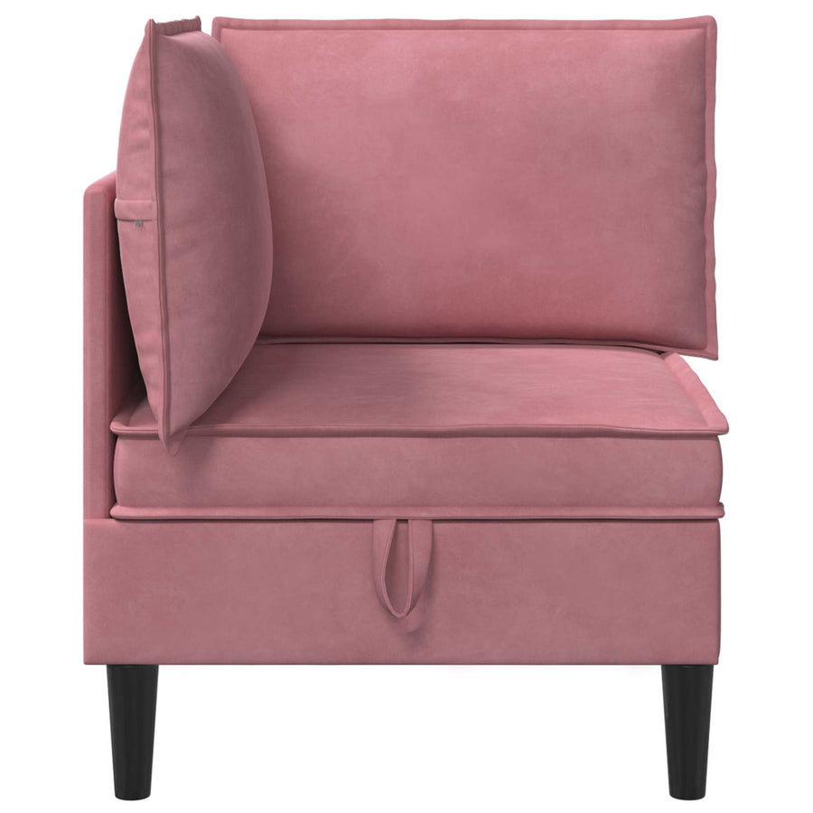 Bank met opslag Roze Fluweel