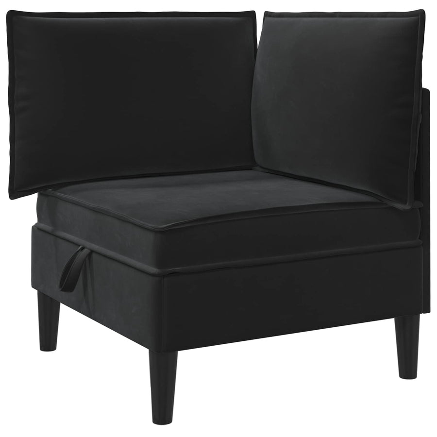Bank met opslag Zwart Fluweel