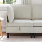Bank met opbergruimte 70x70x82 cm crèmekleurig fluweel