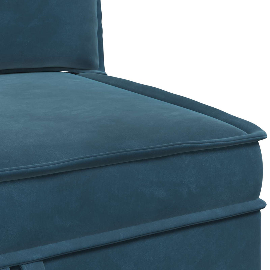 Bank met opslag Blauw Fluweel