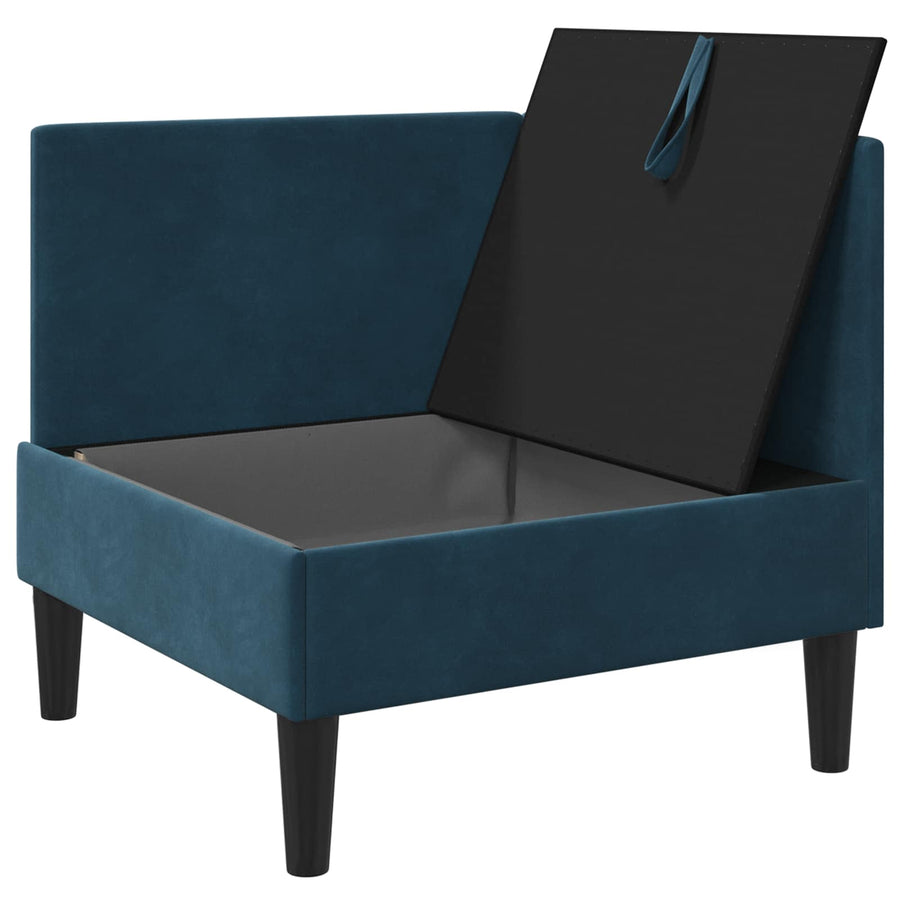 Bank met opslag Blauw Fluweel