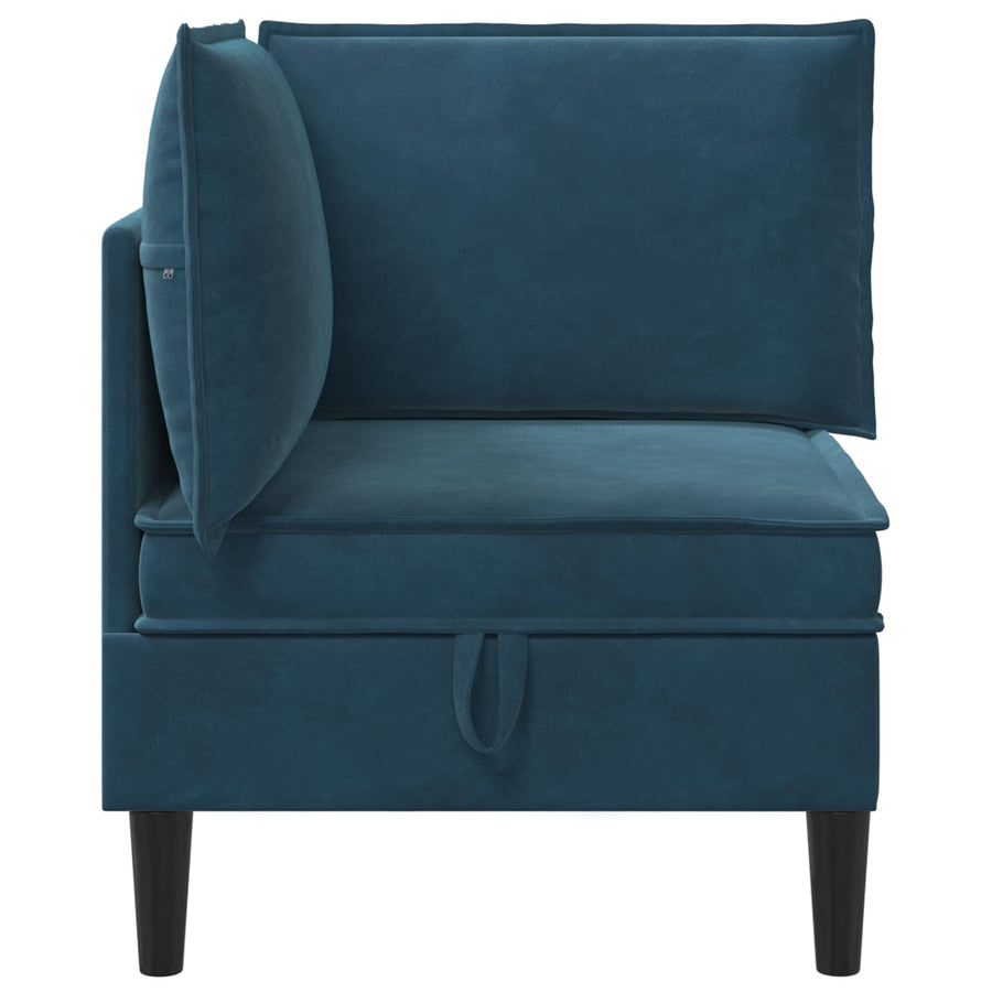 Bank met opslag Blauw Fluweel