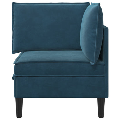 Bank met opslag Blauw Fluweel