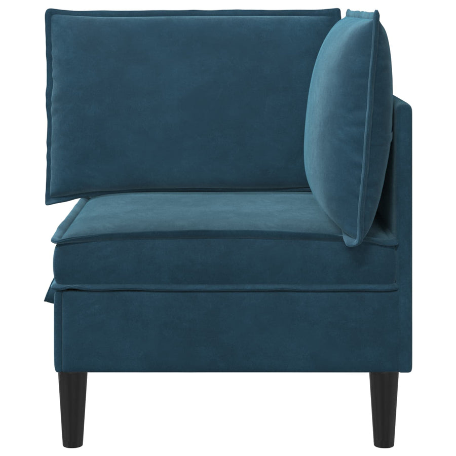 Bank met opslag Blauw Fluweel