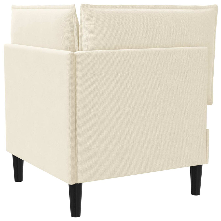 Hoeksofa met Opbergruimte Crèmekleurig Fluweel