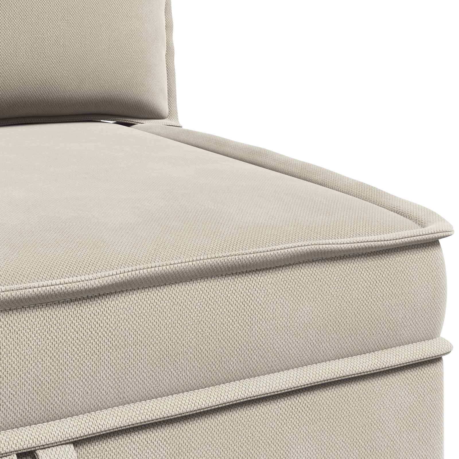 Hoeksofa met Opbergruimte Havermout Fluweel