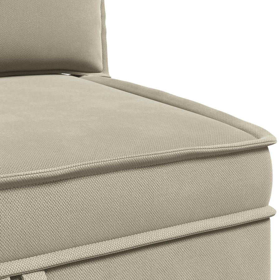 Hoeksofa met Opbergruimte Zand Fluweel