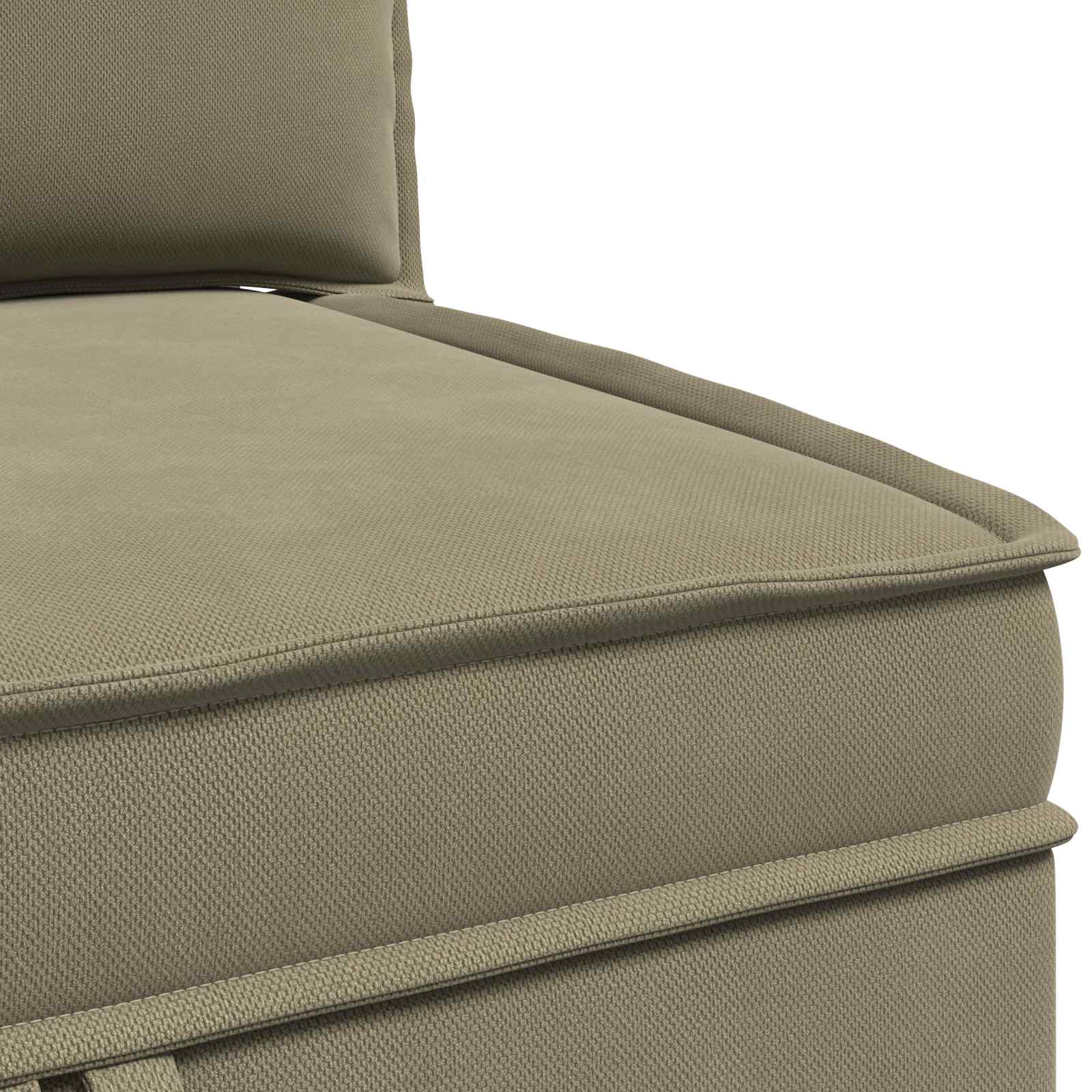 Hoeksofa met Opbergruimte Kaki Fluweel