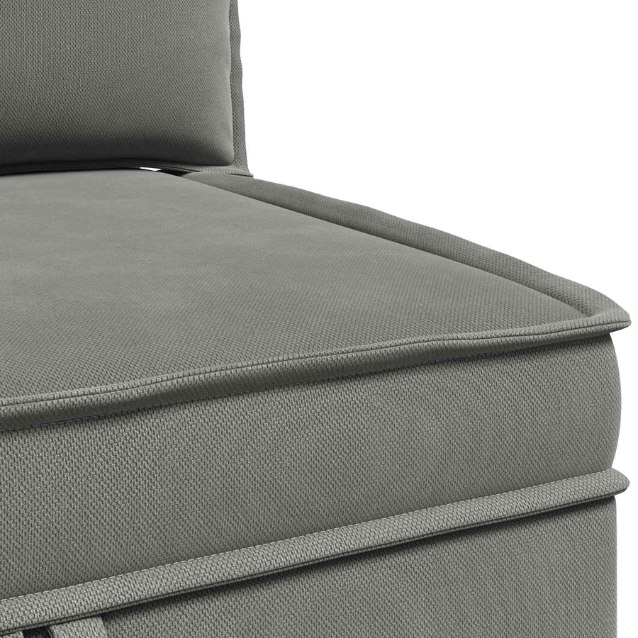 Hoeksofa met Opbergruimte Donkergrijs Fluweel