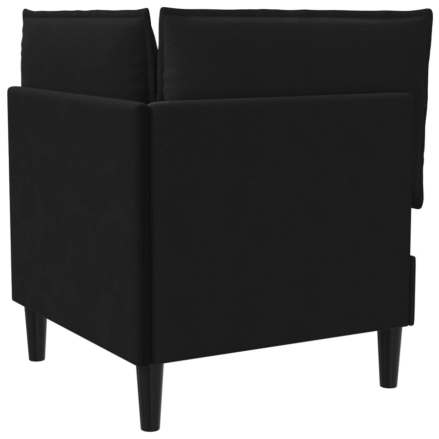 Hoeksofa met Opbergruimte Zwart Fluweel