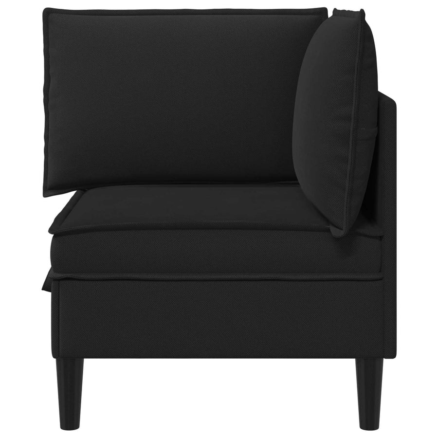 Hoeksofa met Opbergruimte Zwart Fluweel
