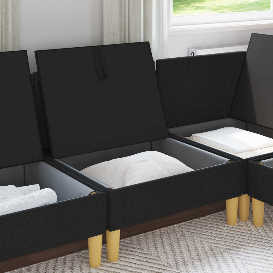 Opslagottoman Zwart