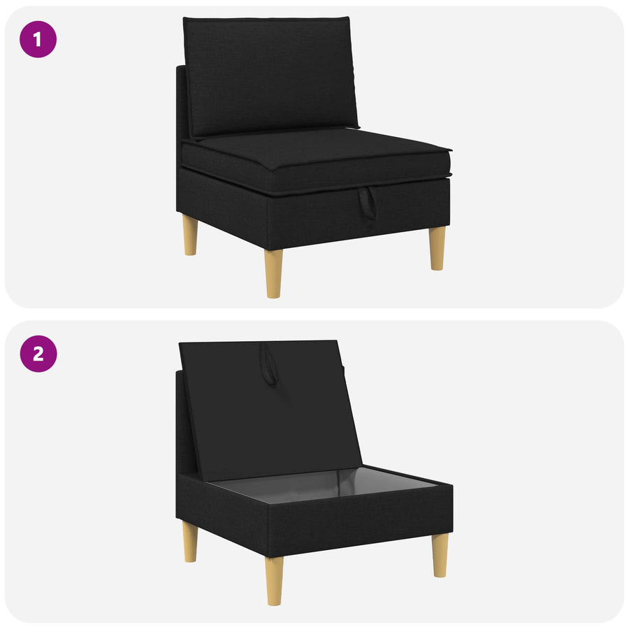 Opslagottoman Zwart