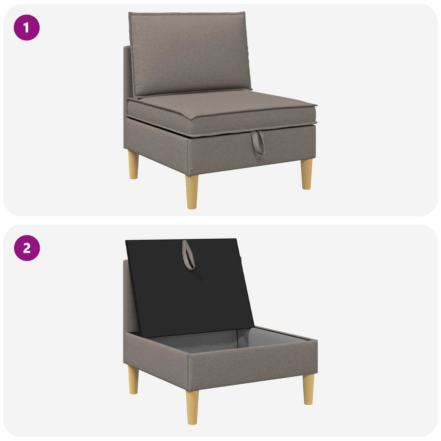 Opslagottoman Taupe