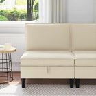 Sofa met opbergruimte 70x70x82 cm crèmekleurig fluweel