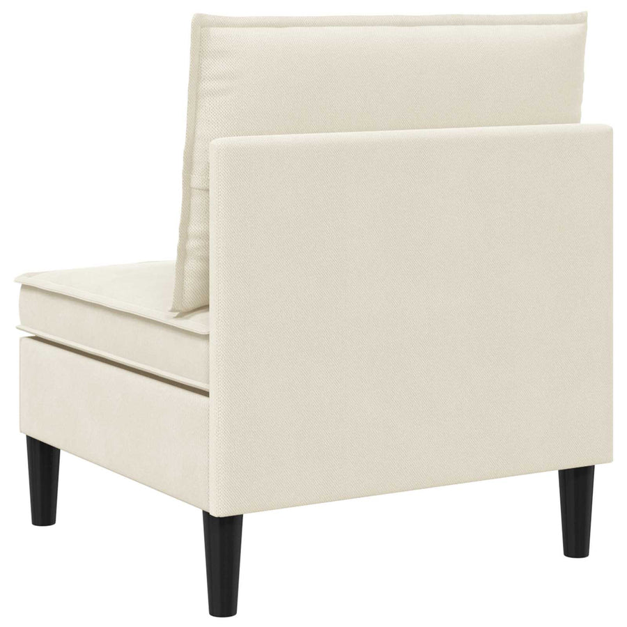 Middelse Sofa met Opbergruimte Crèmekleurig Fluweel