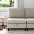 Sofa met opbergruimte 70x70x82 cm havermout fluweel