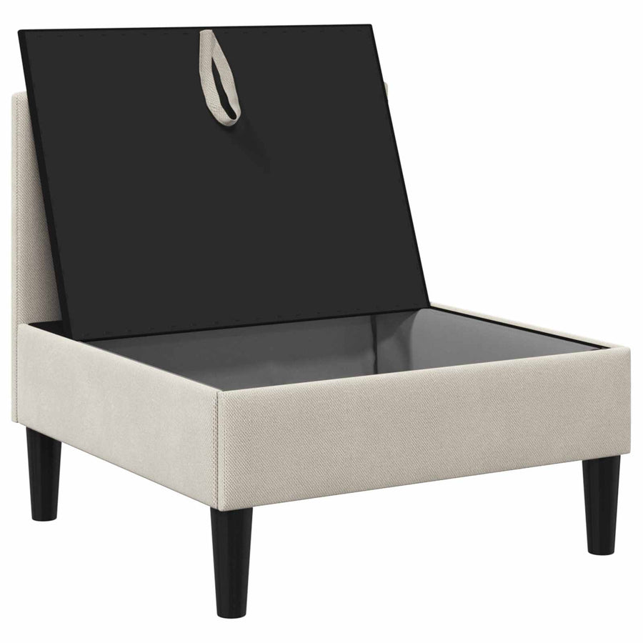 Middelse Sofa met Opbergruimte Havermout Fluweel