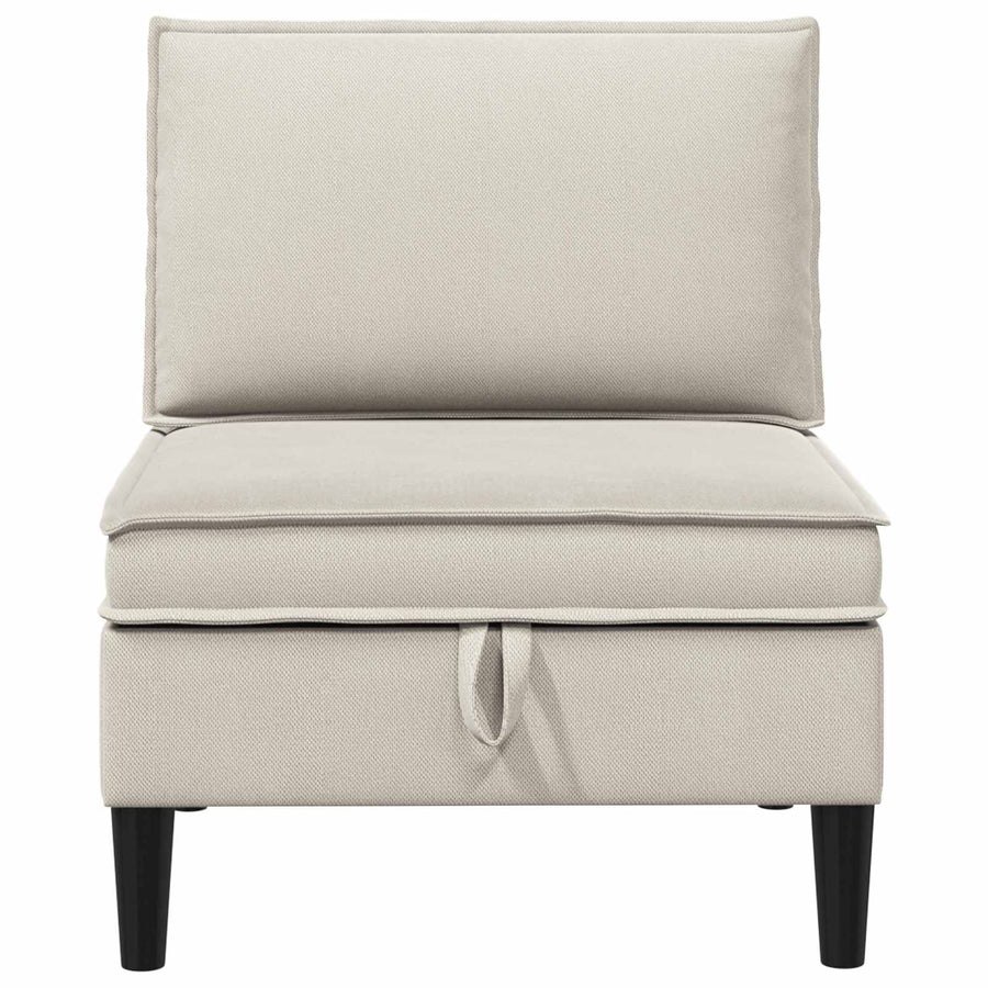 Middelse Sofa met Opbergruimte Havermout Fluweel