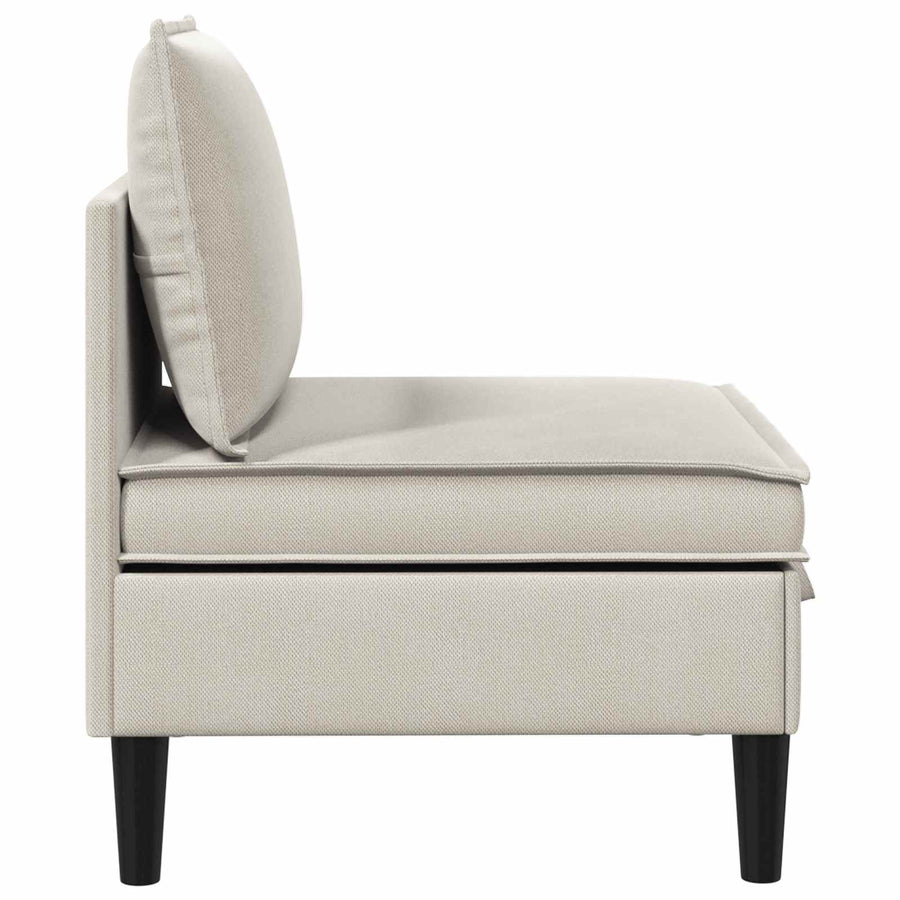 Middelse Sofa met Opbergruimte Havermout Fluweel