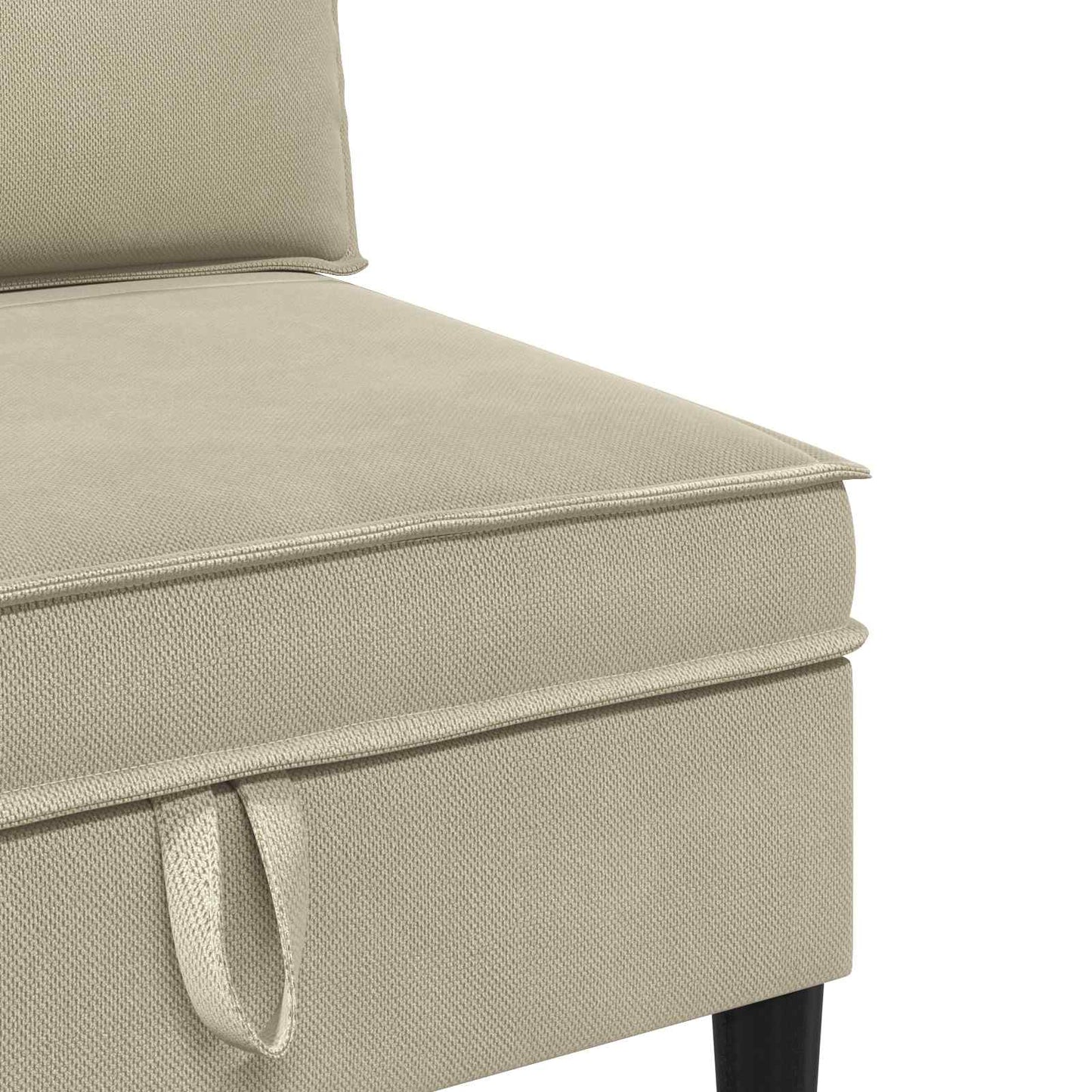 Middelse Sofa met Opbergruimte Zand Fluweel