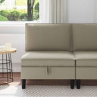 Sofa met opbergruimte 70x70x82 cm zand fluweel