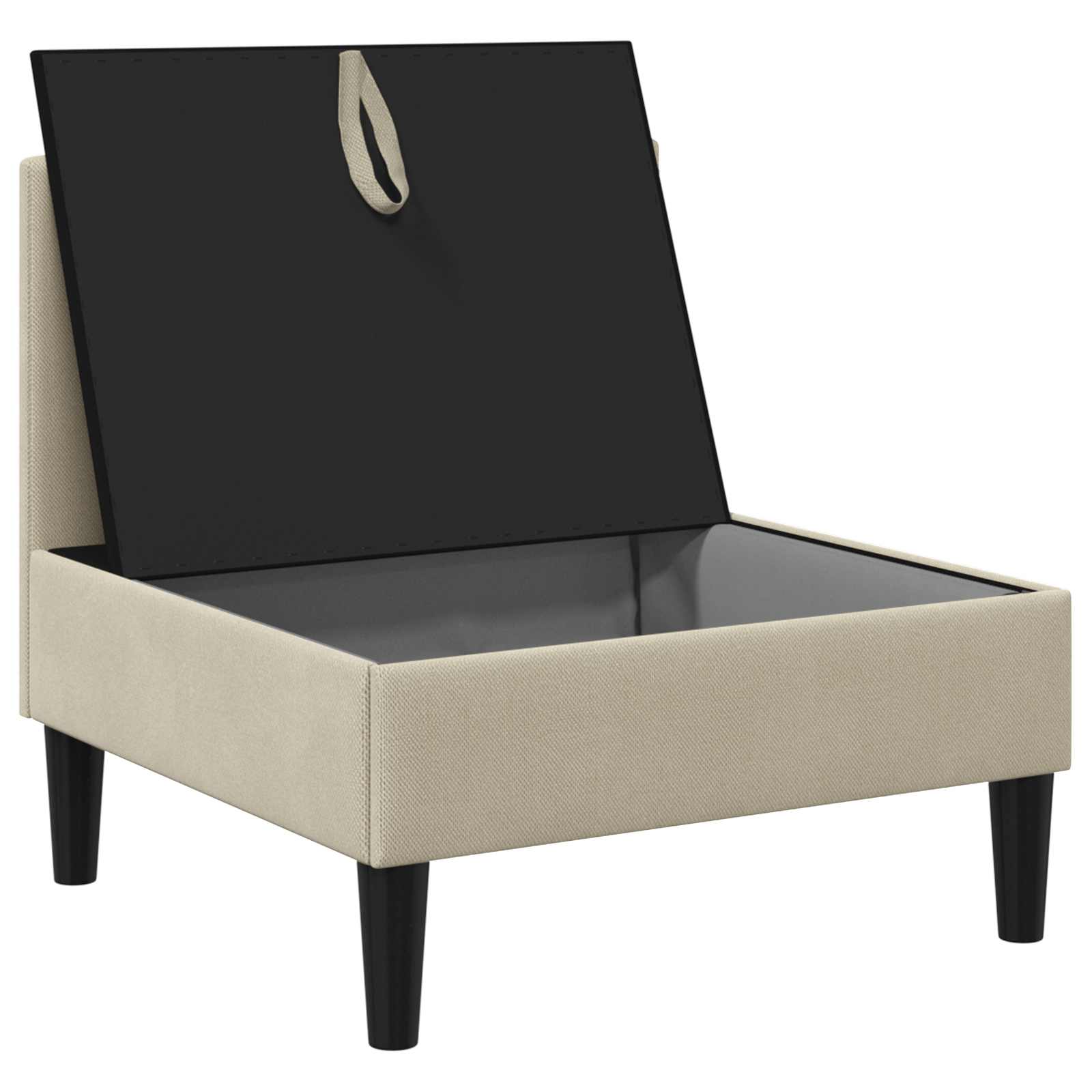 Middelse Sofa met Opbergruimte Zand Fluweel