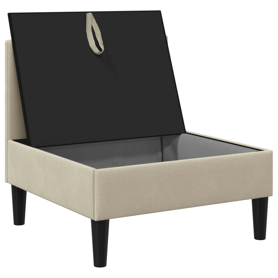 Middelse Sofa met Opbergruimte Zand Fluweel