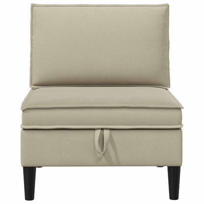 Middelse Sofa met Opbergruimte Zand Fluweel