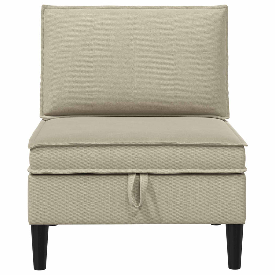 Middelse Sofa met Opbergruimte Zand Fluweel