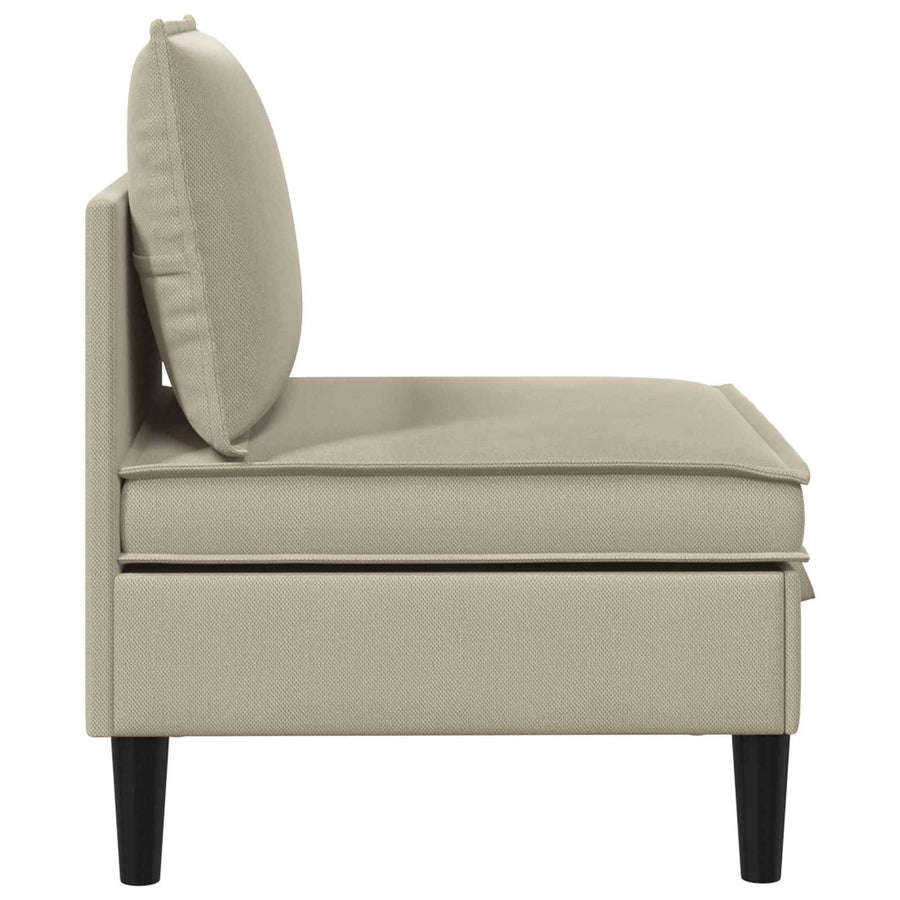 Middelse Sofa met Opbergruimte Zand Fluweel