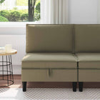 Sofa met opbergruimte 70x70x82 cm kaki fluweel
