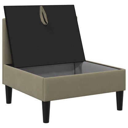 Middelse Sofa met Opbergruimte Kaki Fluweel