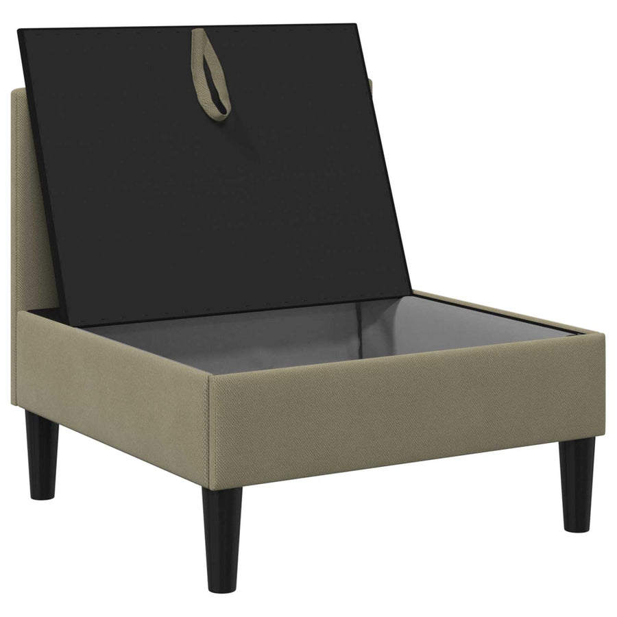 Middelse Sofa met Opbergruimte Kaki Fluweel
