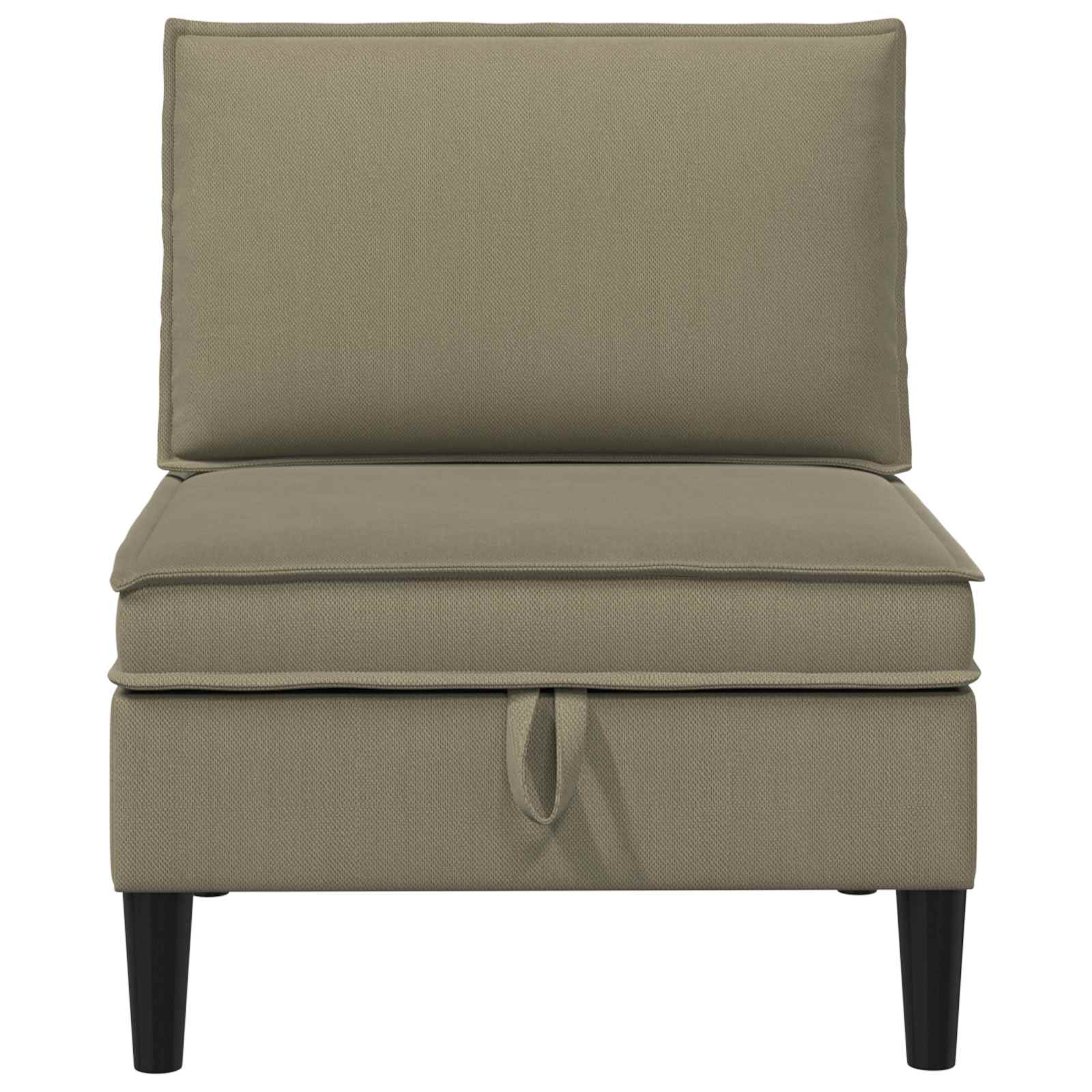 Middelse Sofa met Opbergruimte Kaki Fluweel